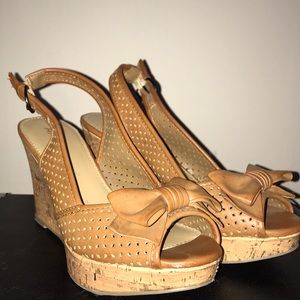 Apt. 9 Tan Wedges - Size 8